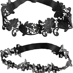 loom tree 2x Bridal Wedding Garters Flower Lace Garter Belt Women Thigh Rings Black-picture-40