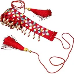 dwiza enterprise Fashion Small Mirror Embellished Kamarpatta/Kamar Chain/Kamarband For Women | Girl's Fancy Waist Belt/Belly Chain/Waistband For Saree & Traditional Dresses-picture-13