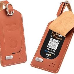 tag8 Dolphin Smart Bag Tracker tag, Android and iOS Compatible, Alternative to GPS Tracker for Locating Valuables Within Approximate Distance, Bluetooth Luggage tag and Suitcase Finder, 1 Piece, Tan-11