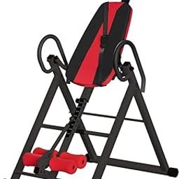 Adjustable Height Inversion Table Gravity Inversion Equipment Without Shoulder Rest Foldable Back Stretcher Machine Home Gym Therapy Trainer Chair ( multicolor )-picture-0