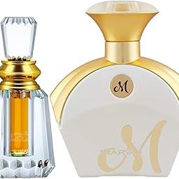 Ajmal Oudh Mukhallat Concentrated Perfume Oil Oriental Oudhy Alcohol-free Attar 6ml for Unisex and Maryaj M White for Her Eau De Parfum Floral Fruity Perfume 90ml for Women-image-47