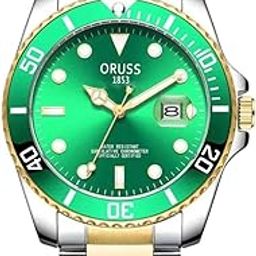 Men's Waterproof Stainless Steel Quartz Watch with Calendar-image-6