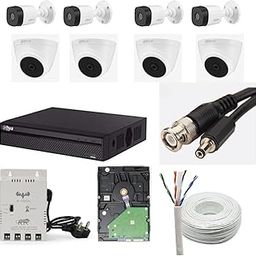 Dahua 2MP HD CCTV Camera Full Set, 4 Bullet, 4 Dome, 8 Channel DVR, 8 Channel JK Vision Power Supply, 1TB Hard Disk, 90 Meter Cable, BNC/DC Connector-27