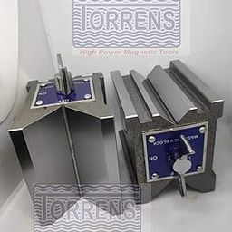 TORRENS HIGH POWER 3" PLAIN MAGNETIC V BLOCK - 80x70x60MM, GRAY, U-SHAPE, SET OF 2-8