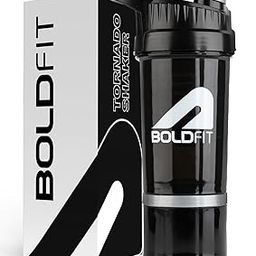 Boldfit Gym Shaker For Protein Shake Leakproof Shaker Bottles For Supplements With Extra Compartment, Pre-Workout & BCAA, Protein Shake Bottle, Gym Bottle For Men And Women Black - 500 ml-56