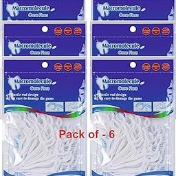 OFT BLISS WITH 3 in 1 Tooth Cleaning Dental Floss Toothpicks Plastic Set for Clean Teeth Fresh Breath and Healthy Gums, (6)-30