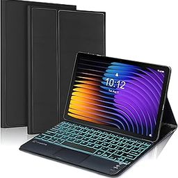 ProElite TouchPad Keyboard case for Xiaomi Mi Pad 7/7 Pro 11.2 inch, Magnetic Detachable Wireless Bluetooth TouchPad Keyboard Xiaomi Mi Pad 7/7 Pro 11.2 inch with Built-in 7-Colors Backlit, Black-image-94