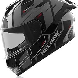 Reise Helden Full Face Riding Helmet | ISI/DOT/ECE Certified | European Design | Bluetooth Ready | Grey / Black Gloss-image-42
