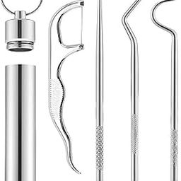 Fayby 4-in-1 Teeth Braces Cleaner Tools Kit | Dental Floss Toothpicks Set | Dental Tools Reusable Toothpicks Teeth Braces Cleaning Tools Kit for Outdoor Camping Traveling (Steel)-image-76