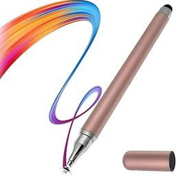 iAccessories 2-Way Dual-Sided Stylus Pen Compatible with All Touch Screens Devices Mobile Phones Android Tablet iOS Windows Smartphones - Rose Gold-image-96