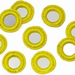 Embroiderymaterial Crochet Rings for Craft, Decoration and Embroidery (20MM, Yellow, 100 Pieces)-13