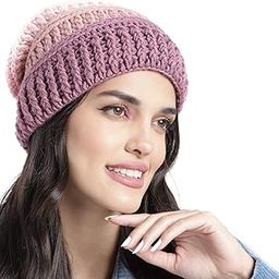 Handknitted Woolen Beanie | Soft & Warm Yarn | Unisex Skull Cap | One Size Fits All (20" to 23" Head Circumference) | Handmade in India | Ideal for Autumn & Winter (Pink)-image-17