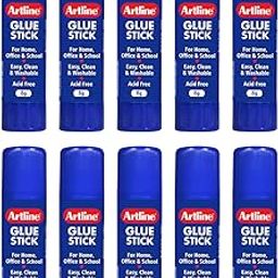 Artline Non-Toxic 8 GM Glue Stick | Art and Craft Materials | Fast Drying Super Glue | Office Supplies, School Supplies and DIY Art Supplies | Pack of 10-image-8