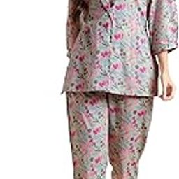 Women's Co-Ords Kurta Set Cotton Floral Printed Kurta with Plazzo-46