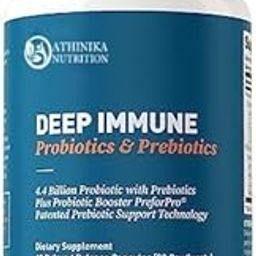 Deep Immune Probiotics & Prebiotics, 4.4 Billion CFU Probiotics for Women & Men, Supports Digestive Health, Gut Immune Function, Nutrient Absorption, 60 Capsules, 30 Servings-image-88