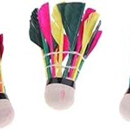 Pack of 3 Nylon Badminton Shuttlecocks Balls for Club Practice Entertainment - Colorful-18