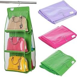 Glive's 6 Pocket Large Purse Handbag Hanging Storage Bag Organizer Closet Tidy Closet Wardrobe Rack Hangers Holder Bag-image-40