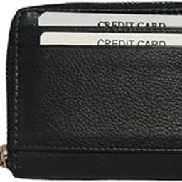 Elegant Leather Ladies Wallet with Multiple Card Slots and Smooth Gold-Tone Zipper Closure Compact & Functional Design-12