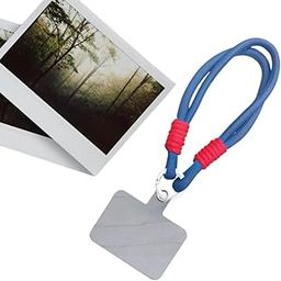 GadgetBite Phone Lanyard for iPhone Sling Hanging Chain Wrist Rope Multipurpose Hand Wrist Strap Cord Universal Anti-lost lanyard for mobile Secure and Stylish - Sky-Blue and Neon Orange-picture-15