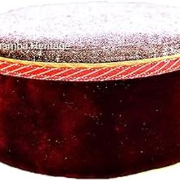 Unisex Red ColourHimachali Kullu Kinnauri Patti Woolen Cap/Topi Traditional Handcrafted Cap pahadi topi-image-9