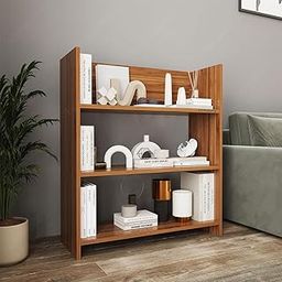 homeeasy Modern 3-Tier Engineered Wood Bookshelf – Multipurpose Storage Rack, Kitchen Rack & Organizer Stand for Home, Office, Living Room, or Bedroom(75.2x65.5x23.5)-image-27