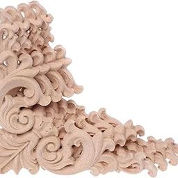 HEAVENGLOW 4Pcs Wood Carved Applique Onlay Door Furniture Ornaments Ornamental 12x12CM-image-7