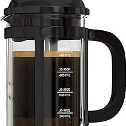 InstaCuppa French Press Coffee Maker with 4 Part Superior Filtration 600 ML, Stainless Steel, (Black)-image-44