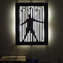 DarkIndia CR7 LED Neon Sign | Cristiano Ronaldo Football Wall Art | Game Room Decor | CNC Cut MDF Neon Wall Light | Modern Sports Room Decoration | Soccer Fan Gift | 18x12 Inch-image-79
