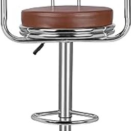 DPI Ring Classic Bar Stool | Bar Chair Height Adjustable & 360° Swivel Revolving | Kitchen Chair with Footrest for Office Shops Dinning | (1, Tan)-image-65