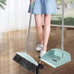 TONSYL Broom Brush and Dustpan Long Handled Broom Sweep Clean Broom Brush Living Room Dust Supplies Long Handle Dustpan Best Brooms for Household Dustpan Long Handle Heavy Duty Dustpan(Multi Color)-image-80