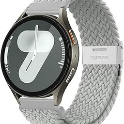 XMUXI 20mm Braided Watch Straps Compatible with Samsung Galaxy Watch 6 Classic Strap 43mm 47mm/Galaxy Watch 7 6 5 4 Nylon Solo Loop Replacement Watch Band for Amazfit GTS 4 (No Watch)-image-15