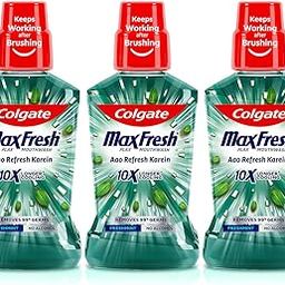 Colgate Plax Fresh Mint Mouthwash, 0% Alcohol - 750 ml (250 ml - Pack of 3)-image-48