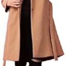 Imported Tweed Solid Coat For Women-BEIGE-image-2