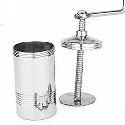 Stainless Steel Kitchen Press, Manual Noodle Maker with Multiple Discs, Silver Comes with Various disc Patterns for Creating Different Shapes and Sizes of Noodles and Pressed Items-14