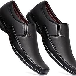 Men's Stylish Premium Formal Slip on Shoes for Office,Wedding Black-image-59