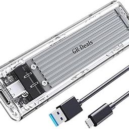 GR Deals NVME M.2 to Type-C USB3.1 Gen2 10Gbps Transparent External Solid State Drive Adapter Enclosure for 2280 2260 2242 2230 PCI-E M2 M-Key SSD, USB Type C Converter Case-19