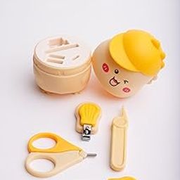 Baby Duck Nail Care Kit with Scissors, Clippers and Cable Protector, Yellow and White, 4 Pieces-image-28