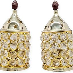 Akhand Diya with Crystal Chimney – Pillar Shape Brass Oil Lamp for Pooja, Temple, Diwali, Home Decor – Long-Lasting Traditional Deepak – ZARGAR HOME-image-33