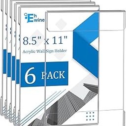 EHWINE Acrylic Sign Holder Wall Signs Photo Menu Flyer Display Holder Plastic Clear Acrylic Wall Frame for Office Home Hotel Shop with Adhesive Tape 8.5 x 11 Inch 6-image-52