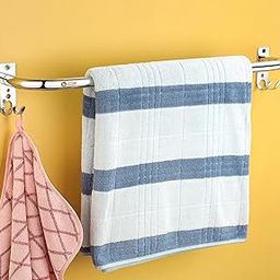 iSTAR Round Stainless Steel 24 Inch Towel Rod Towel Rack for Bathroom Bar Hanger Stand Bathroom Accessories (Silver)-image-22