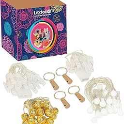 Lexton Lights Combo of White Bulb Light | Golden Ball Light | PhotoClip 10 Clips Light | Battery Powered Photoclip Light 20 Clips & 4 Cork Light for Festivals Decoration Diwali Christmas Warm White-image-27