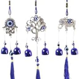 Mclear Evil Eye Hanging Wind Chime Bells for Home & Office Decorative Wall Hanging Protection Hanging Brings Positive Vibes and Removes Negative Energy Evil Eye Wind Chime (Mix Design) Pack of 1-image-41