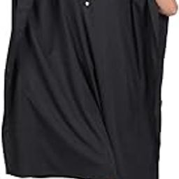 Black Button detailing Collar neck Caftan Plus size beach cover up Kaftan | One size fits all | 100% Imported Polyester-52