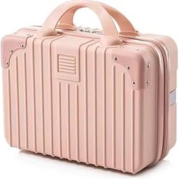 Dravizon 12in Hard Shell Cosmetic Carrying Case,Makeup Bag,Small Portable Travel Luggage, Retro ABS Carrying Suitcase for Women Girls-image-10