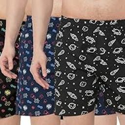 Men's Cotton Blend Modern Relaxed Floral Boxer Shorts-46