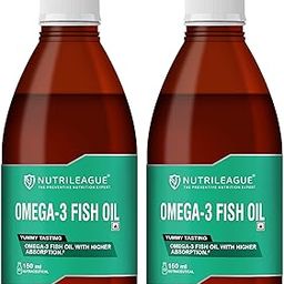 Nutrileague Omega-3 Fish Oil 600 mg Syrup with EPA & DHA | 150 ml | (Pack Of 2)-image-50