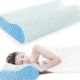 Memory Foam Pillow, Contour Cervical Orthopedic Memory Foam Pillows Supports Neck Pain and Shoulder Pain for Sleeping, Ergonomic Cervical Pillow Neck Support Pillow for Side Back:-image-78