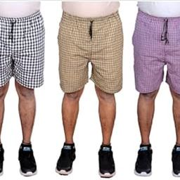 Men’s Regular Fit 100% Cotton Casual Lounge Shorts | Dual Pocket Sleep Shorts Regular Fit | Pack of 3-picture-8