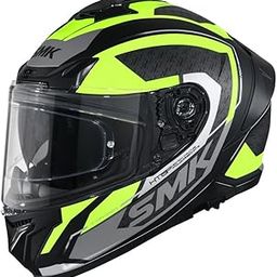 SMK Typhoon RD1 ISI ECE & DOT Certified Full Face Dual Visor Helmet for Men and Women with Pinlock Fitted Clear Visor and Inner Sun Visor ( MATT Black - MA246 - S )-image-5