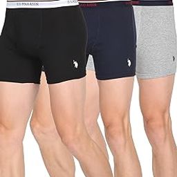 Men Cotton Mid Rise Solid 1667 Boxer Breifs (Pack of 3)-image-4